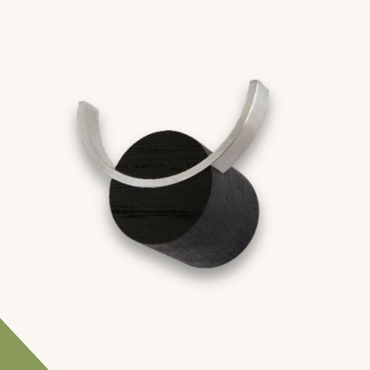 Design Wandhaken DEER 6cm Durchmesser Eichenholz Edelstahl von Covea Nest